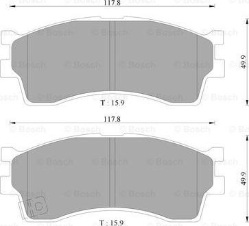 BOSCH 0 986 AB9 099 - Гальмівні колодки, дискові гальма avtolavka.club