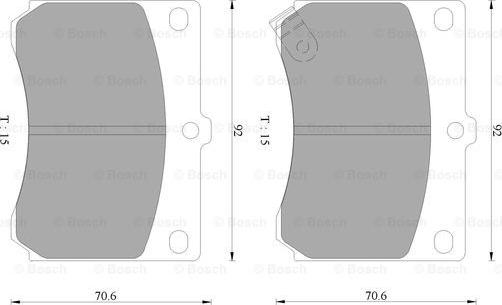 BOSCH 0 986 AB9 040 - Гальмівні колодки, дискові гальма avtolavka.club