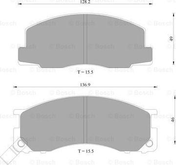 BOSCH 0 986 AB9 199 - Гальмівні колодки, дискові гальма avtolavka.club