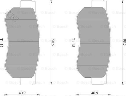 BOSCH 0 986 AB9 150 - Гальмівні колодки, дискові гальма avtolavka.club