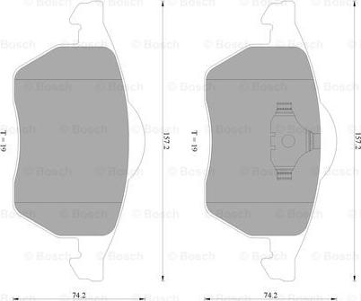 BOSCH 0 986 AB4 550 - Гальмівні колодки, дискові гальма avtolavka.club