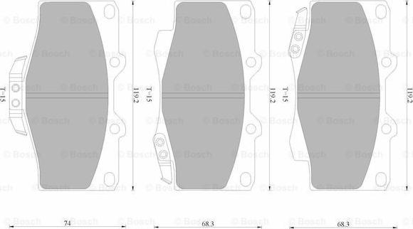 BOSCH 0 986 AB4 395 - Гальмівні колодки, дискові гальма avtolavka.club