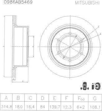 BOSCH 0 986 AB5 469 - Гальмівний диск avtolavka.club