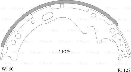 BOSCH 0 986 AB0 043 - Комплект гальм, барабанний механізм avtolavka.club