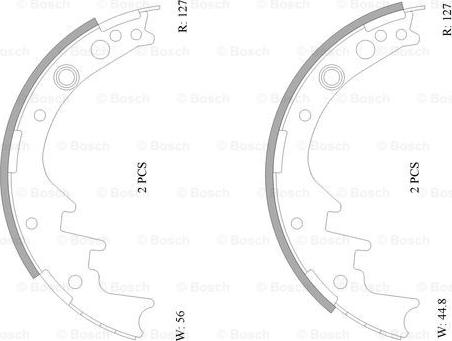 BOSCH 0 986 AB0 066 - Комплект гальм, барабанний механізм avtolavka.club