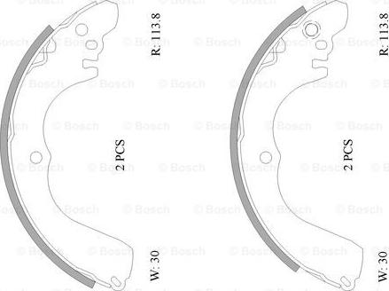 BOSCH 0 986 AB0 007 - Комплект гальм, барабанний механізм avtolavka.club