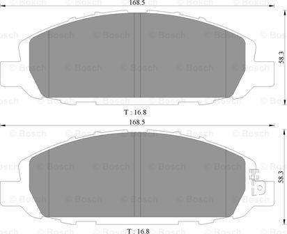 BOSCH 0 986 AB0 025 - Гальмівні колодки, дискові гальма avtolavka.club