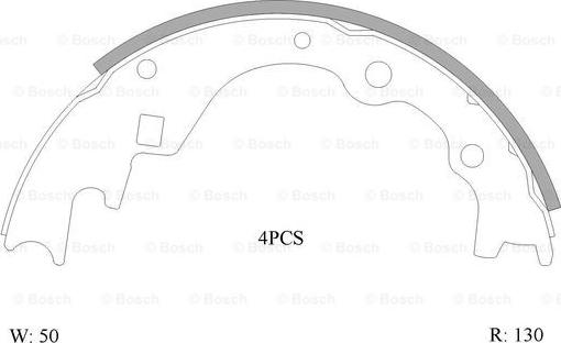 BOSCH 0 986 AB0 140 - Комплект гальм, барабанний механізм avtolavka.club