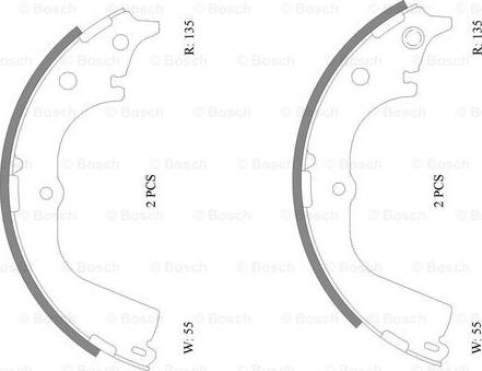 BOSCH 0 986 AB0 109 - Комплект гальм, барабанний механізм avtolavka.club