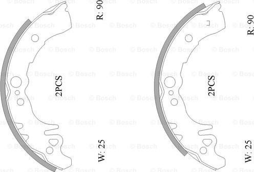 BOSCH 0 986 AB0 119 - Комплект гальм, барабанний механізм avtolavka.club