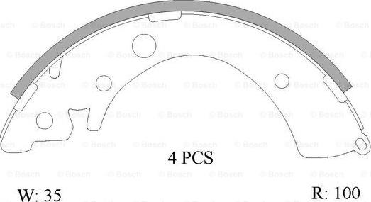 BOSCH 0 986 AB0 805 - Комплект гальм, барабанний механізм avtolavka.club