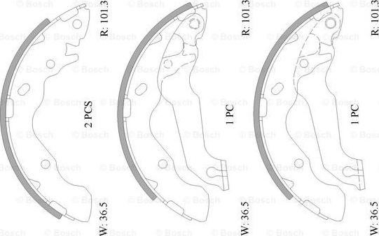 BOSCH 0 986 AB0 887 - Комплект гальм, барабанний механізм avtolavka.club