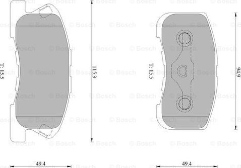 BOSCH 0 986 AB0 220 - Гальмівні колодки, дискові гальма avtolavka.club