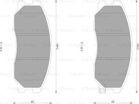 BOSCH 0 986 AB1 469 - Гальмівні колодки, дискові гальма avtolavka.club