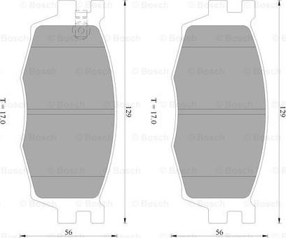 BOSCH 0 986 AB1 465 - Гальмівні колодки, дискові гальма avtolavka.club