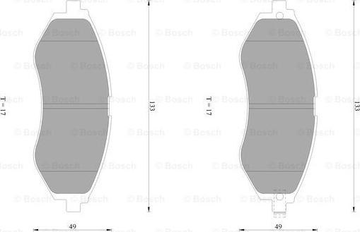 BOSCH 0 986 AB1 432 - Гальмівні колодки, дискові гальма avtolavka.club