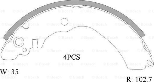 BOSCH 0 986 AB1 508 - Комплект гальм, барабанний механізм avtolavka.club