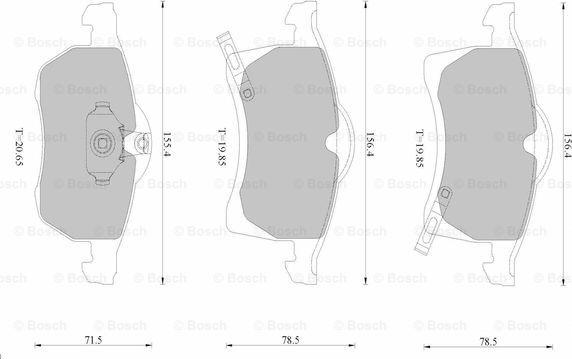 BOSCH 0 986 AB1 632 - Гальмівні колодки, дискові гальма avtolavka.club