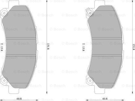 BOSCH 0 986 AB1 041 - Гальмівні колодки, дискові гальма avtolavka.club