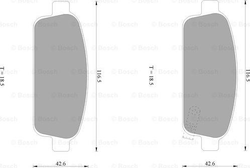 BOSCH 0 986 AB1 043 - Гальмівні колодки, дискові гальма avtolavka.club