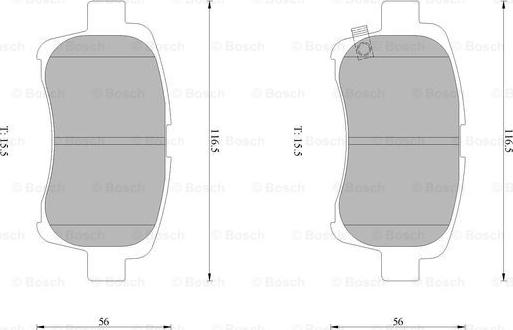 BOSCH 0 986 AB1 014 - Гальмівні колодки, дискові гальма avtolavka.club