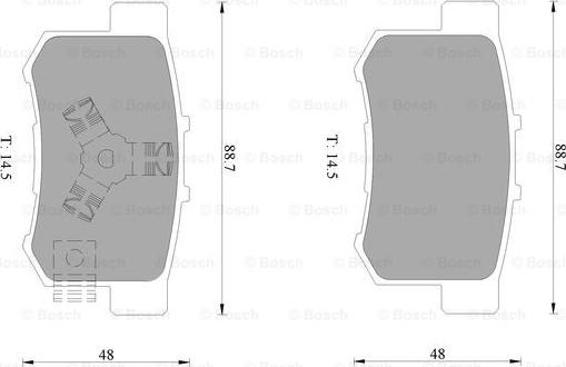 BOSCH 0 986 AB1 380 - Гальмівні колодки, дискові гальма avtolavka.club