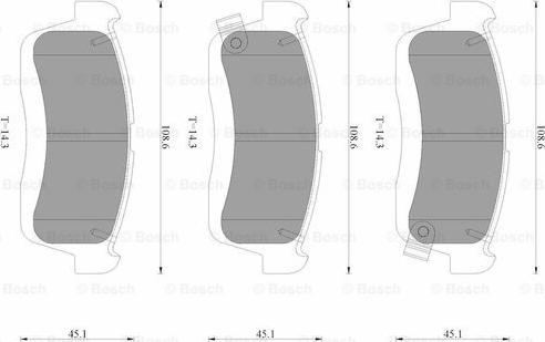 BOSCH 0 986 AB3 544 - Гальмівні колодки, дискові гальма avtolavka.club