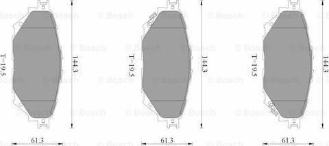 BOSCH 0 986 AB3 514 - Гальмівні колодки, дискові гальма avtolavka.club