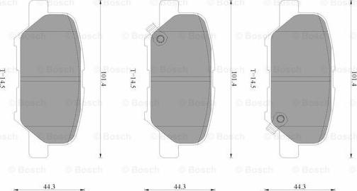 BOSCH 0 986 AB3 537 - Гальмівні колодки, дискові гальма avtolavka.club