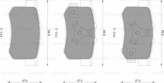 BOSCH 0 986 AB3 525 - Гальмівні колодки, дискові гальма avtolavka.club