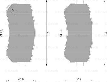 BOSCH 0 986 AB3 099 - Гальмівні колодки, дискові гальма avtolavka.club