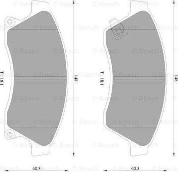 BOSCH 0 986 AB3 096 - Гальмівні колодки, дискові гальма avtolavka.club