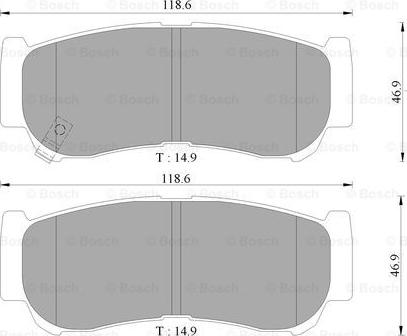 BOSCH 0 986 AB3 067 - Гальмівні колодки, дискові гальма avtolavka.club