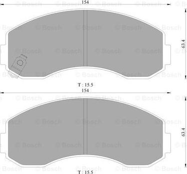 BOSCH 0 986 AB3 030 - Гальмівні колодки, дискові гальма avtolavka.club