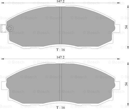 BOSCH 0 986 AB3 028 - Гальмівні колодки, дискові гальма avtolavka.club