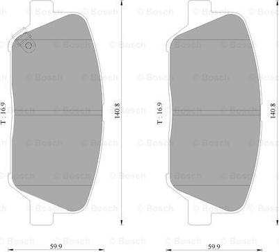 BOSCH 0 986 AB3 108 - Гальмівні колодки, дискові гальма avtolavka.club