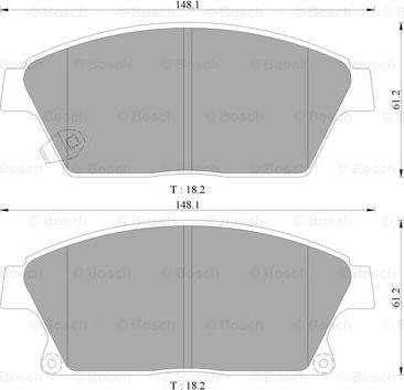 BOSCH 0 986 AB3 131 - Гальмівні колодки, дискові гальма avtolavka.club