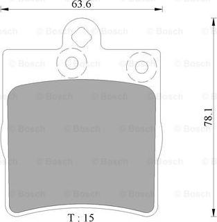 BOSCH 0 986 AB3 128 - Гальмівні колодки, дискові гальма avtolavka.club