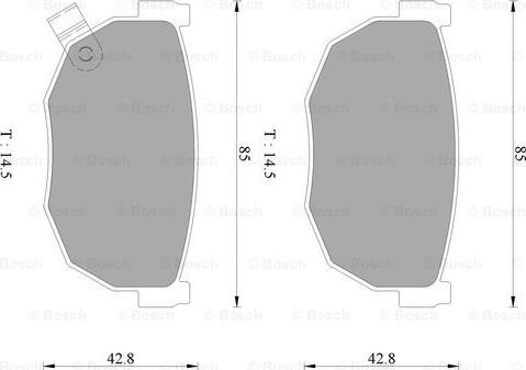 BOSCH 0 986 AB2 451 - Гальмівні колодки, дискові гальма avtolavka.club