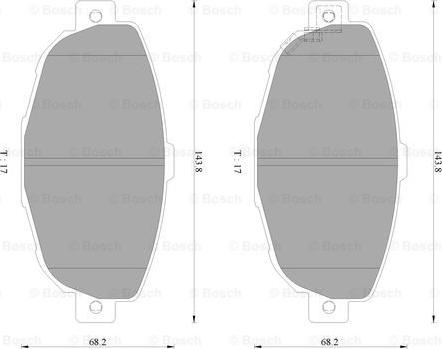 BOSCH 0 986 AB2 487 - Гальмівні колодки, дискові гальма avtolavka.club