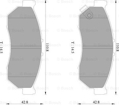 BOSCH 0 986 AB2 427 - Гальмівні колодки, дискові гальма avtolavka.club