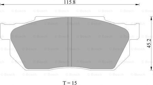 BOSCH 0 986 AB2 000 - Гальмівні колодки, дискові гальма avtolavka.club