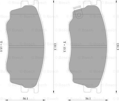 BOSCH 0 986 AB2 390 - Гальмівні колодки, дискові гальма avtolavka.club