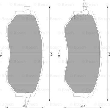 BOSCH 0 986 AB2 393 - Гальмівні колодки, дискові гальма avtolavka.club