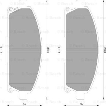 BOSCH 0 986 AB2 364 - Гальмівні колодки, дискові гальма avtolavka.club