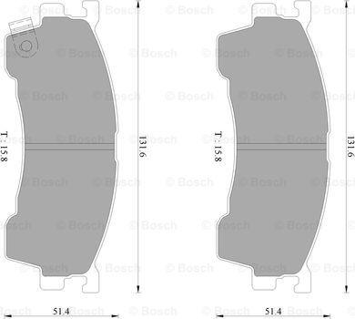 BOSCH 0 986 AB2 316 - Гальмівні колодки, дискові гальма avtolavka.club