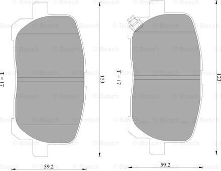 BOSCH 0 986 AB2 386 - Гальмівні колодки, дискові гальма avtolavka.club