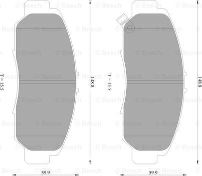 BOSCH 0 986 AB2 387 - Гальмівні колодки, дискові гальма avtolavka.club