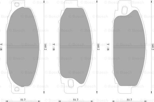 BOSCH 0 986 AB2 376 - Гальмівні колодки, дискові гальма avtolavka.club