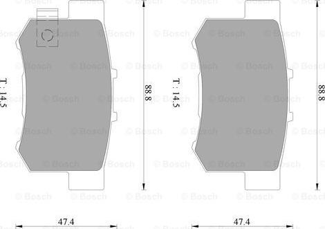 BOSCH 0 986 AB2 206 - Гальмівні колодки, дискові гальма avtolavka.club